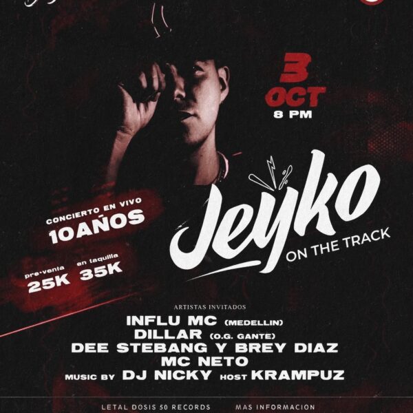 10 Años de Sonido Propio: Jeyko On The Track Celebra su Trayectoria en Bogotá